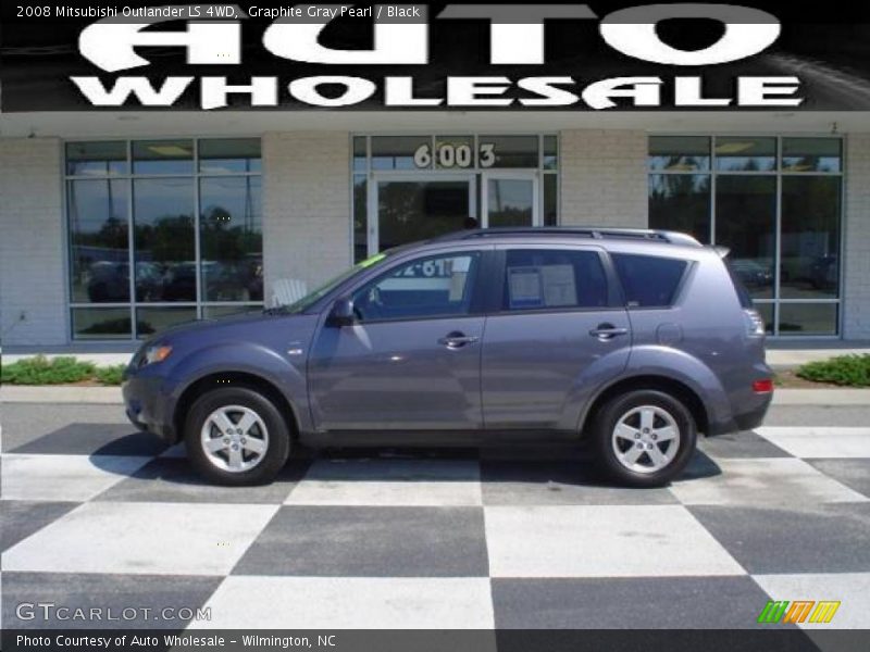Graphite Gray Pearl / Black 2008 Mitsubishi Outlander LS 4WD