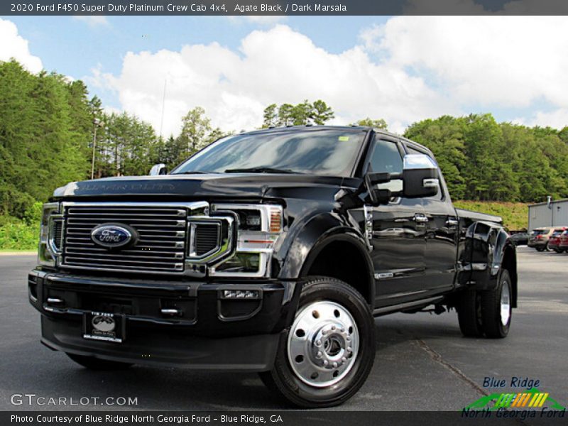 Agate Black / Dark Marsala 2020 Ford F450 Super Duty Platinum Crew Cab 4x4