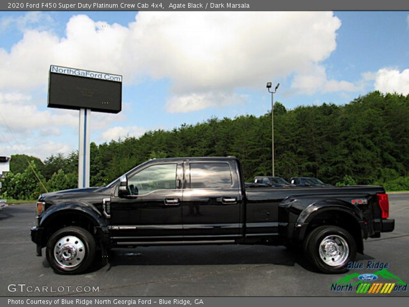 Agate Black / Dark Marsala 2020 Ford F450 Super Duty Platinum Crew Cab 4x4