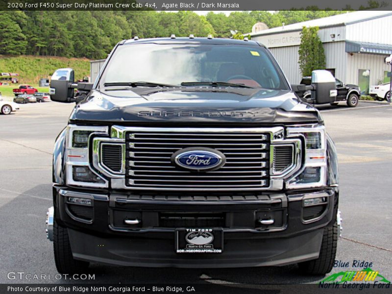 Agate Black / Dark Marsala 2020 Ford F450 Super Duty Platinum Crew Cab 4x4