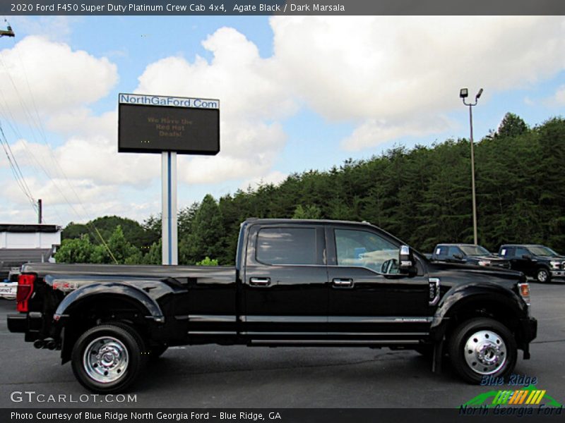 Agate Black / Dark Marsala 2020 Ford F450 Super Duty Platinum Crew Cab 4x4