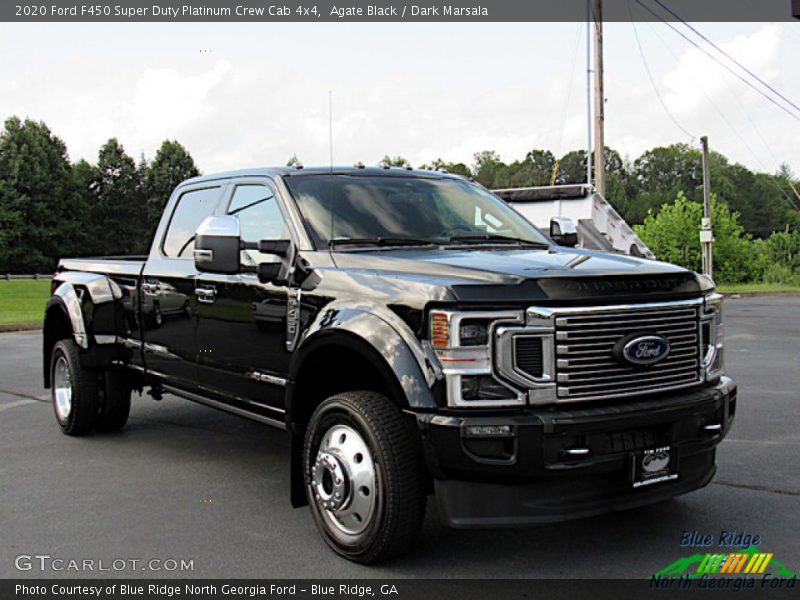 Agate Black / Dark Marsala 2020 Ford F450 Super Duty Platinum Crew Cab 4x4
