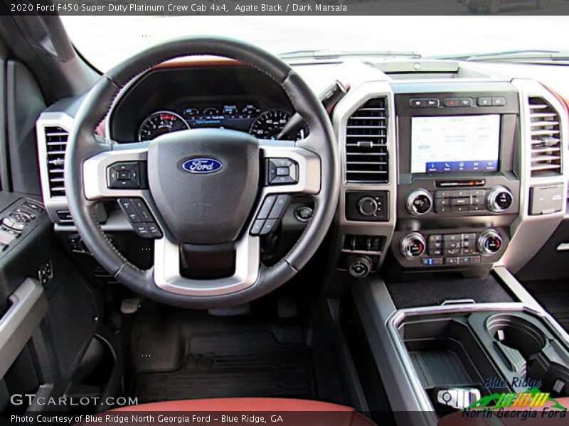 Agate Black / Dark Marsala 2020 Ford F450 Super Duty Platinum Crew Cab 4x4