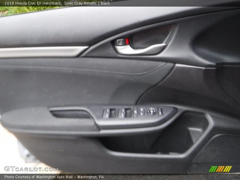 Sonic Gray Metallic / Black 2018 Honda Civic EX Hatchback