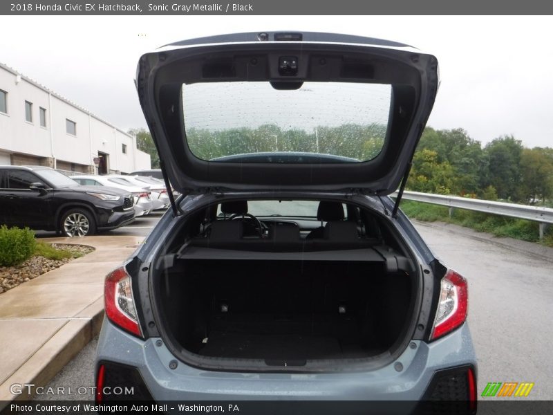 Sonic Gray Metallic / Black 2018 Honda Civic EX Hatchback