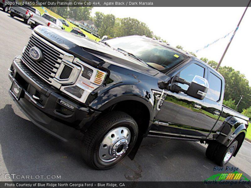 Agate Black / Dark Marsala 2020 Ford F450 Super Duty Platinum Crew Cab 4x4