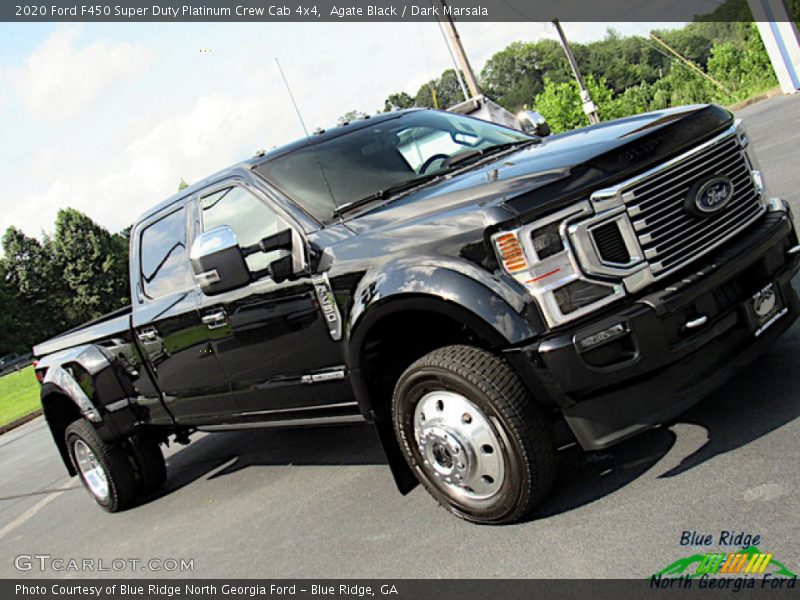 Agate Black / Dark Marsala 2020 Ford F450 Super Duty Platinum Crew Cab 4x4