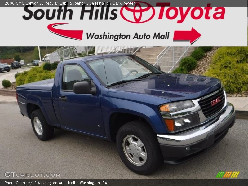 Superior Blue Metallic / Dark Pewter 2006 GMC Canyon SL Regular Cab