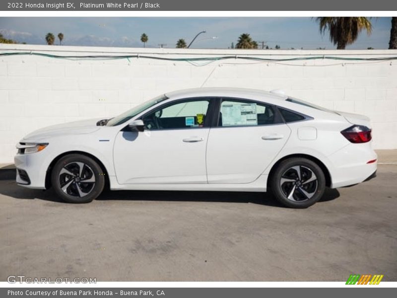 Platinum White Pearl / Black 2022 Honda Insight EX