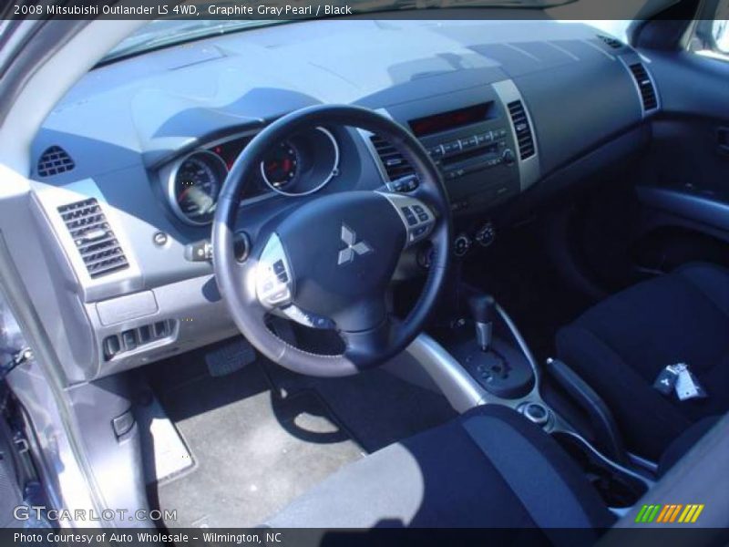 Graphite Gray Pearl / Black 2008 Mitsubishi Outlander LS 4WD