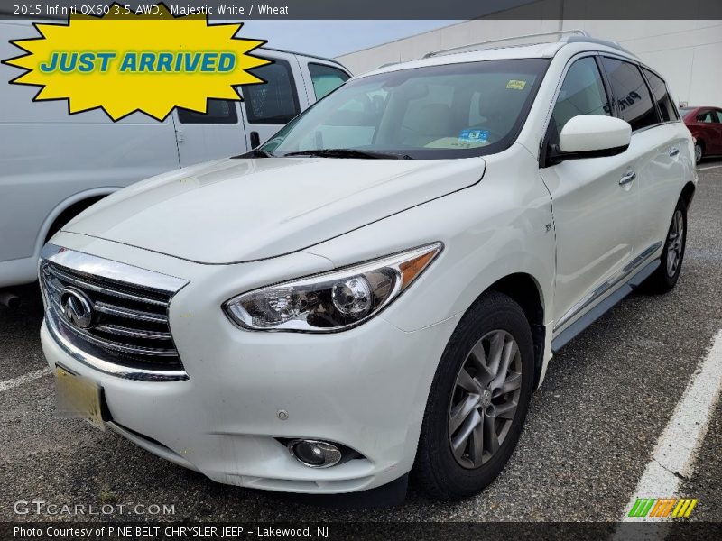 Majestic White / Wheat 2015 Infiniti QX60 3.5 AWD