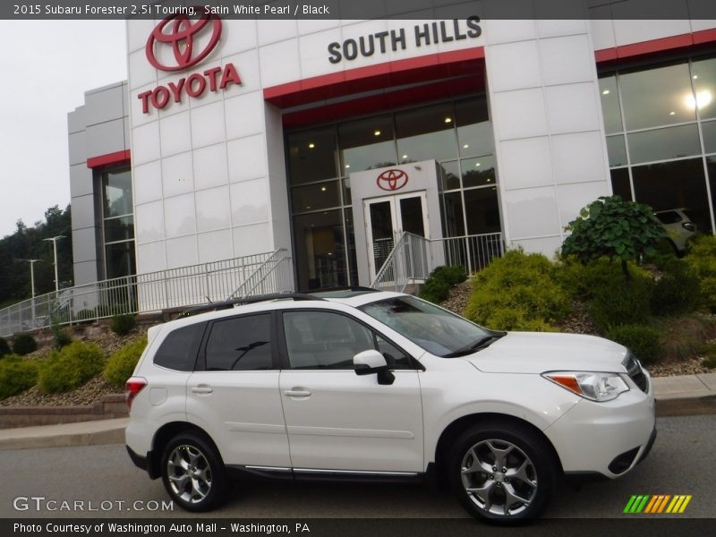 Satin White Pearl / Black 2015 Subaru Forester 2.5i Touring