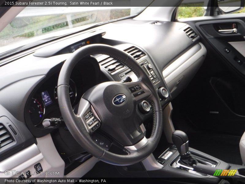 Satin White Pearl / Black 2015 Subaru Forester 2.5i Touring