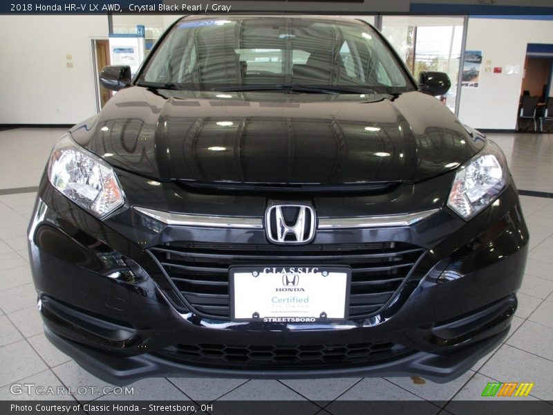 Crystal Black Pearl / Gray 2018 Honda HR-V LX AWD