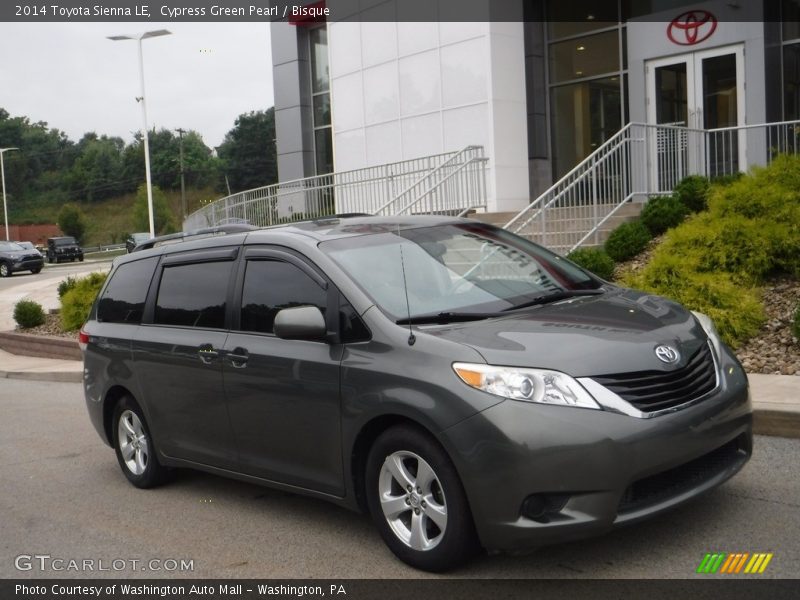 Cypress Green Pearl / Bisque 2014 Toyota Sienna LE