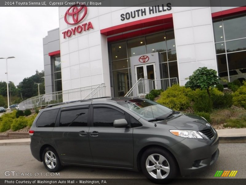 Cypress Green Pearl / Bisque 2014 Toyota Sienna LE