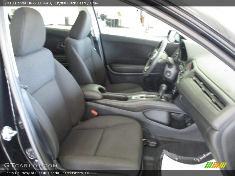 Crystal Black Pearl / Gray 2018 Honda HR-V LX AWD