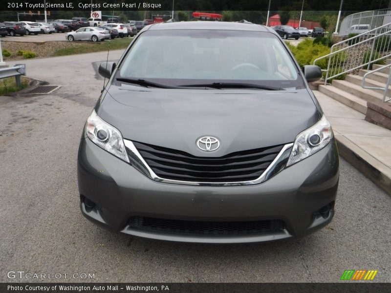Cypress Green Pearl / Bisque 2014 Toyota Sienna LE