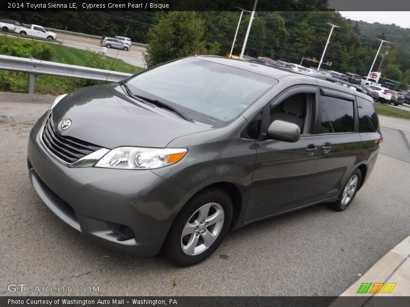 Cypress Green Pearl / Bisque 2014 Toyota Sienna LE