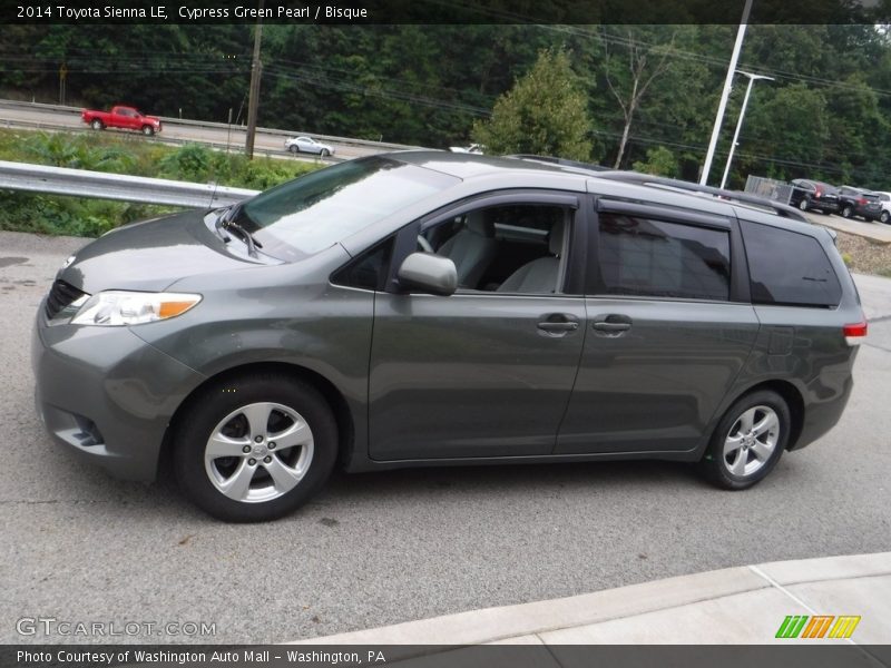 Cypress Green Pearl / Bisque 2014 Toyota Sienna LE