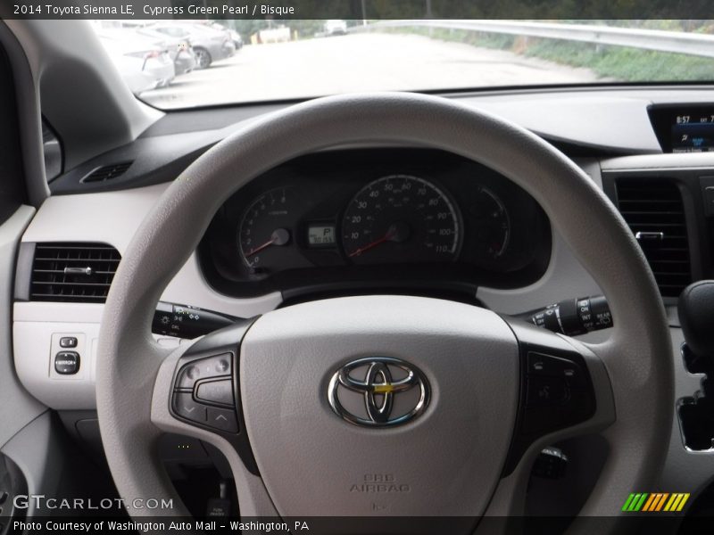 Cypress Green Pearl / Bisque 2014 Toyota Sienna LE