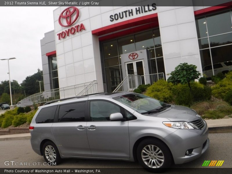 Silver Sky Metallic / Light Gray 2012 Toyota Sienna XLE