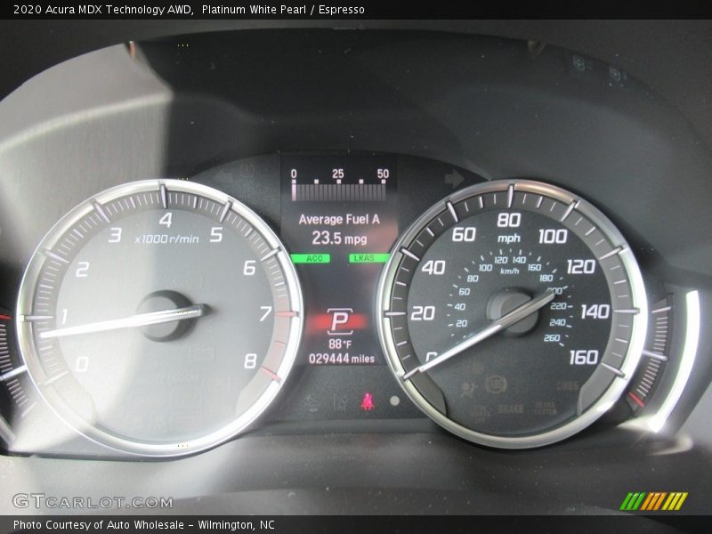 Platinum White Pearl / Espresso 2020 Acura MDX Technology AWD