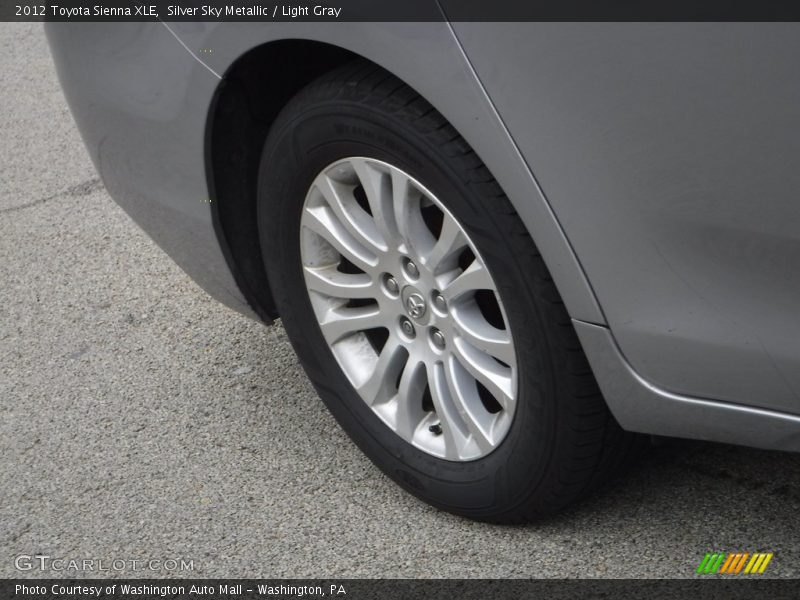 Silver Sky Metallic / Light Gray 2012 Toyota Sienna XLE