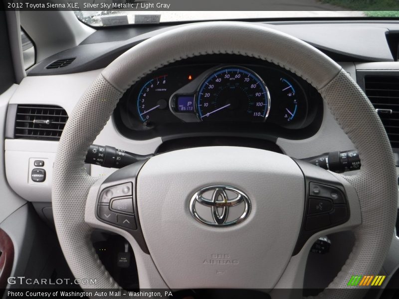 Silver Sky Metallic / Light Gray 2012 Toyota Sienna XLE
