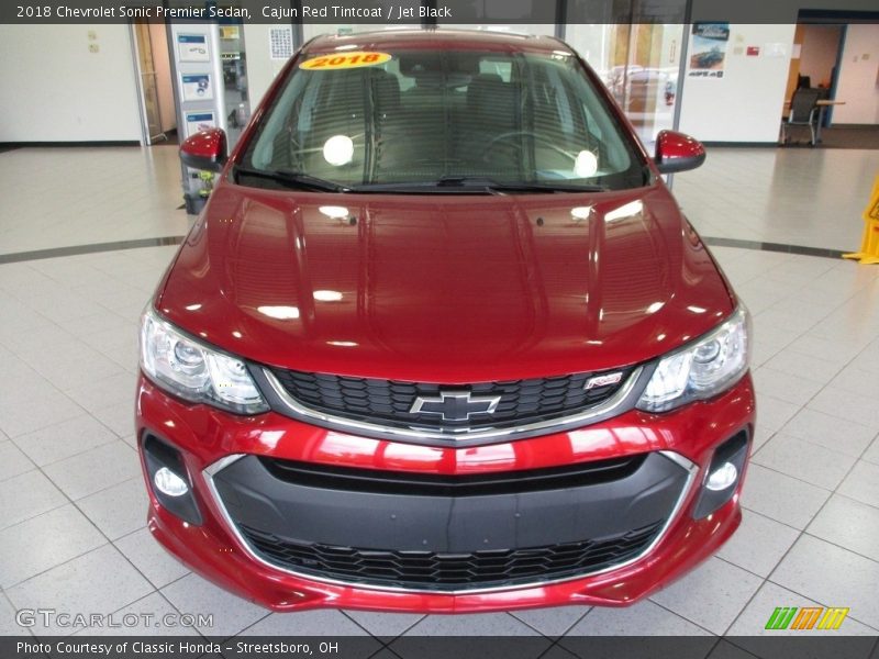 Cajun Red Tintcoat / Jet Black 2018 Chevrolet Sonic Premier Sedan