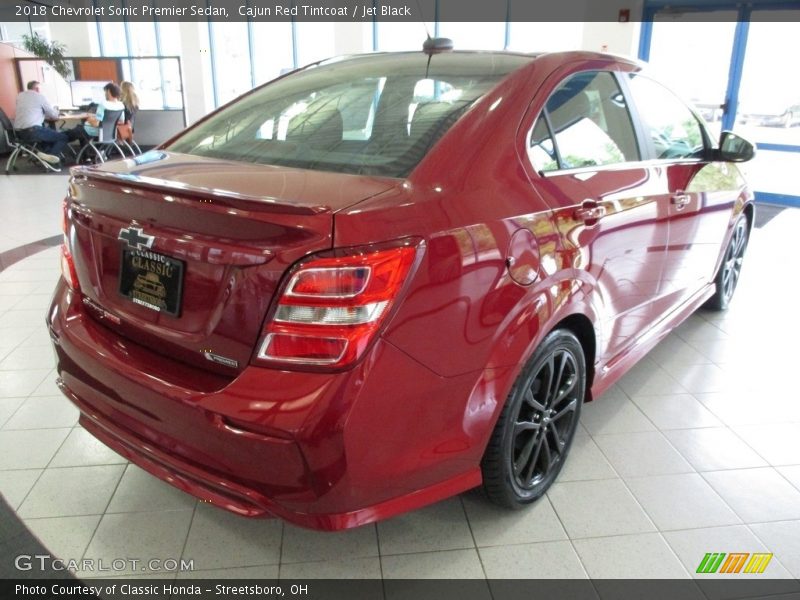 Cajun Red Tintcoat / Jet Black 2018 Chevrolet Sonic Premier Sedan