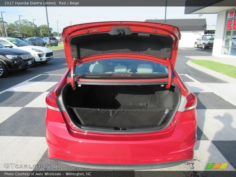 Red / Beige 2017 Hyundai Elantra Limited