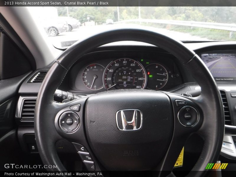 Crystal Black Pearl / Black 2013 Honda Accord Sport Sedan