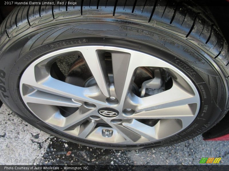 Red / Beige 2017 Hyundai Elantra Limited