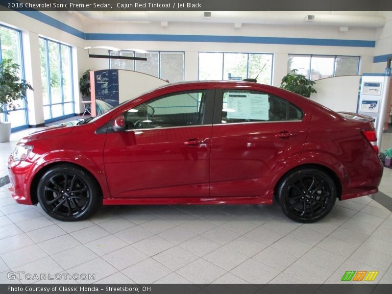  2018 Sonic Premier Sedan Cajun Red Tintcoat