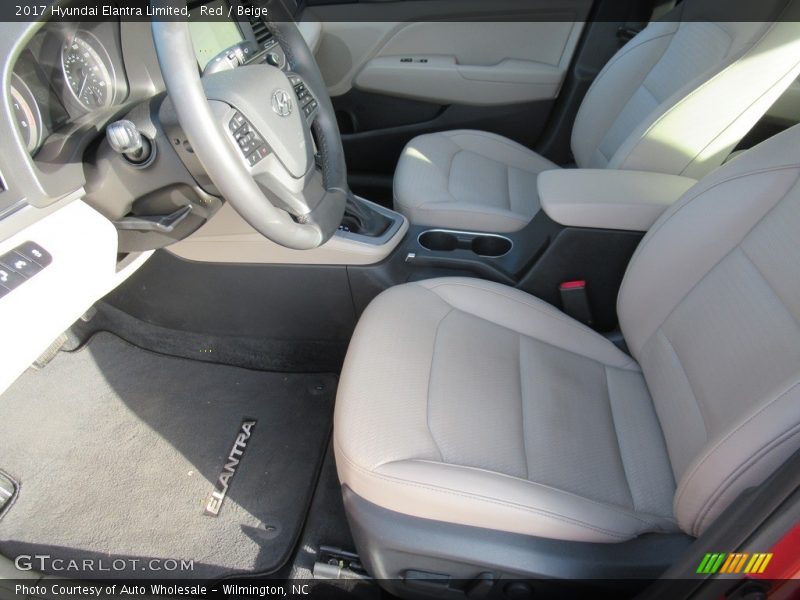 Red / Beige 2017 Hyundai Elantra Limited