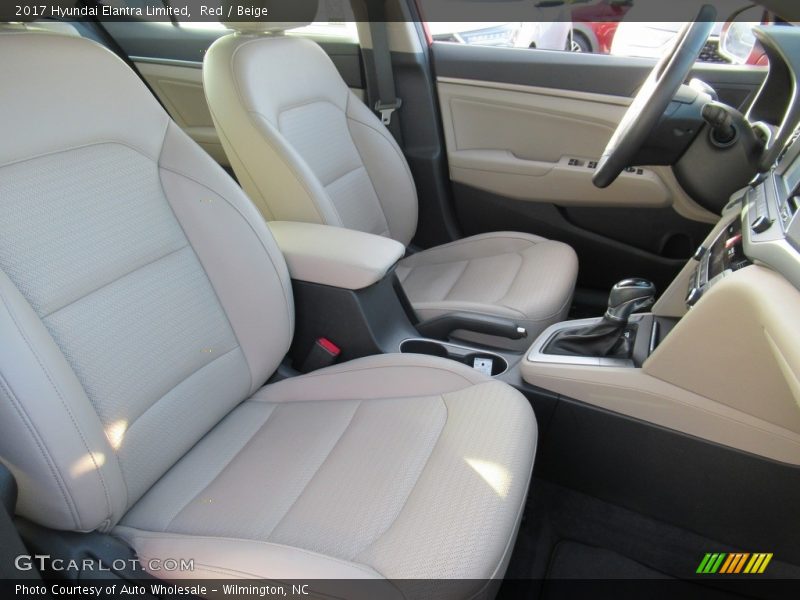 Red / Beige 2017 Hyundai Elantra Limited