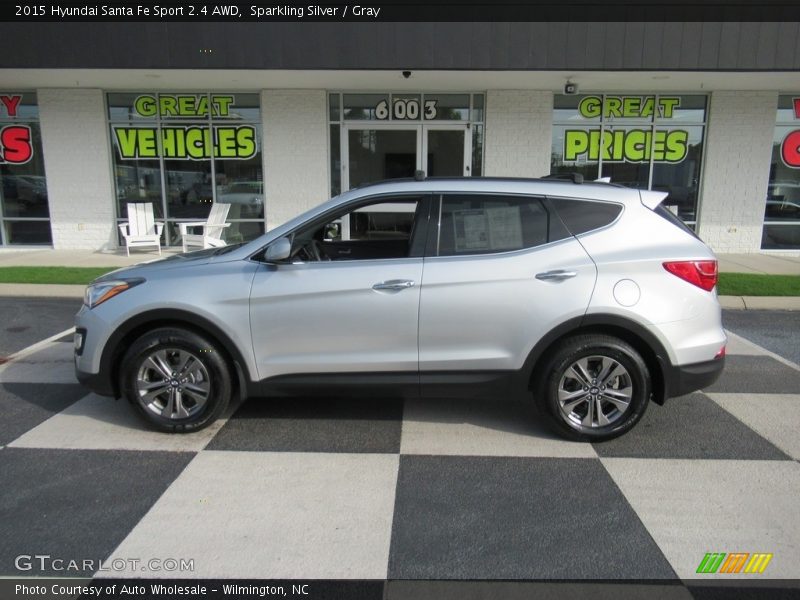 Sparkling Silver / Gray 2015 Hyundai Santa Fe Sport 2.4 AWD