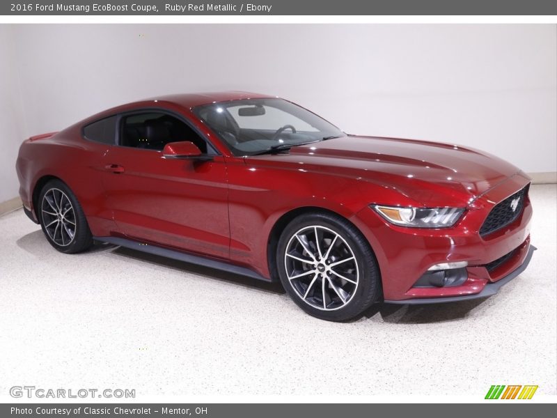 Ruby Red Metallic / Ebony 2016 Ford Mustang EcoBoost Coupe