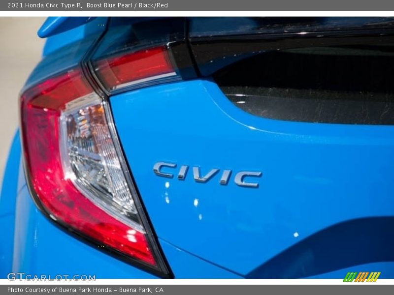Boost Blue Pearl / Black/Red 2021 Honda Civic Type R