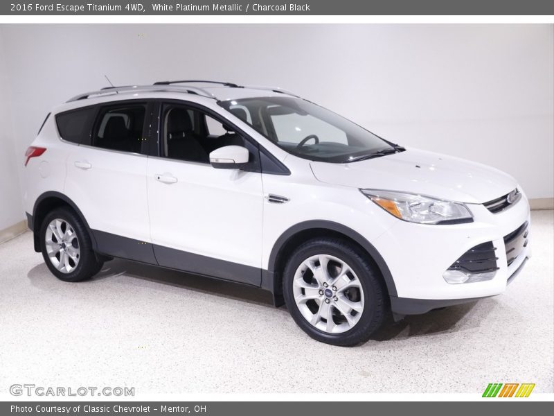 White Platinum Metallic / Charcoal Black 2016 Ford Escape Titanium 4WD