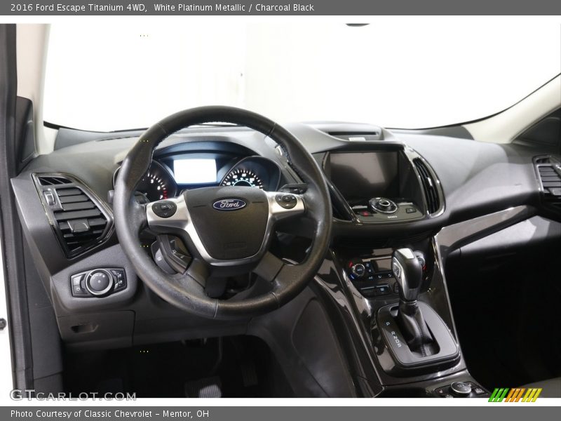 White Platinum Metallic / Charcoal Black 2016 Ford Escape Titanium 4WD