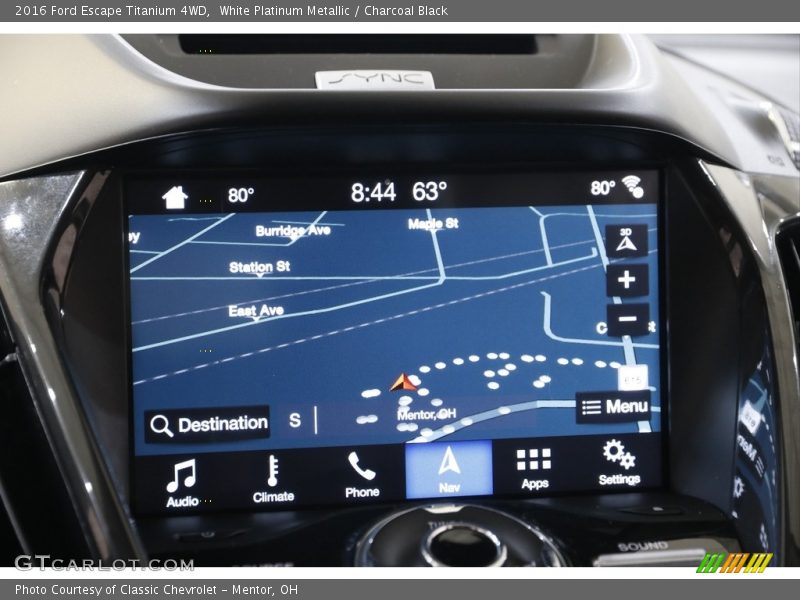 White Platinum Metallic / Charcoal Black 2016 Ford Escape Titanium 4WD