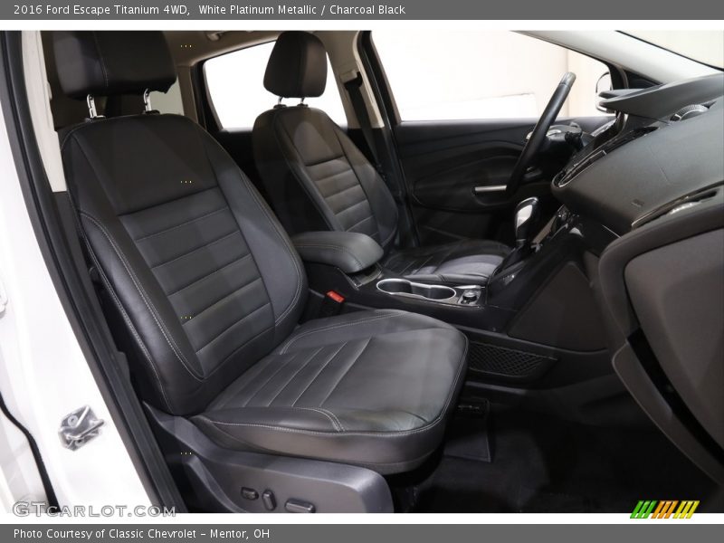 White Platinum Metallic / Charcoal Black 2016 Ford Escape Titanium 4WD