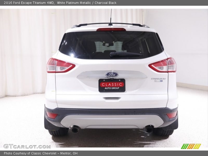 White Platinum Metallic / Charcoal Black 2016 Ford Escape Titanium 4WD