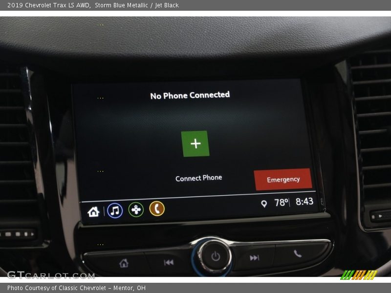 Storm Blue Metallic / Jet Black 2019 Chevrolet Trax LS AWD