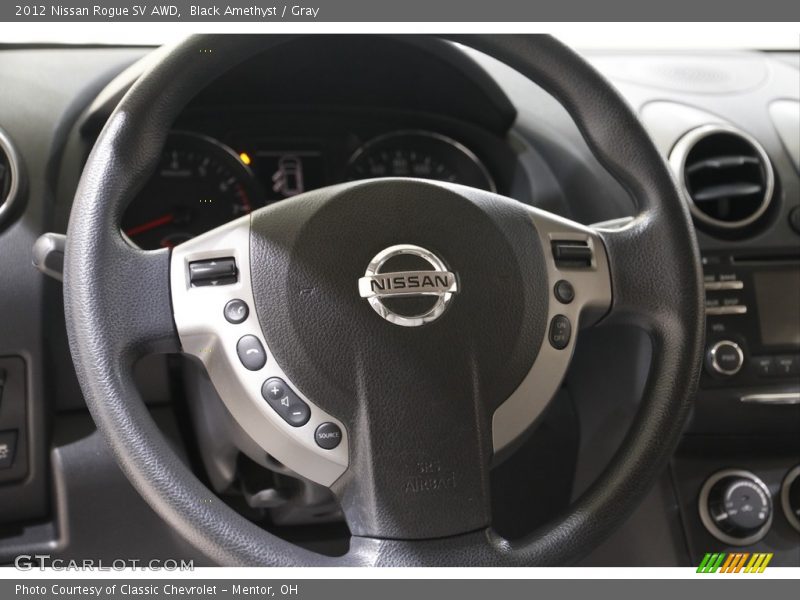 Black Amethyst / Gray 2012 Nissan Rogue SV AWD