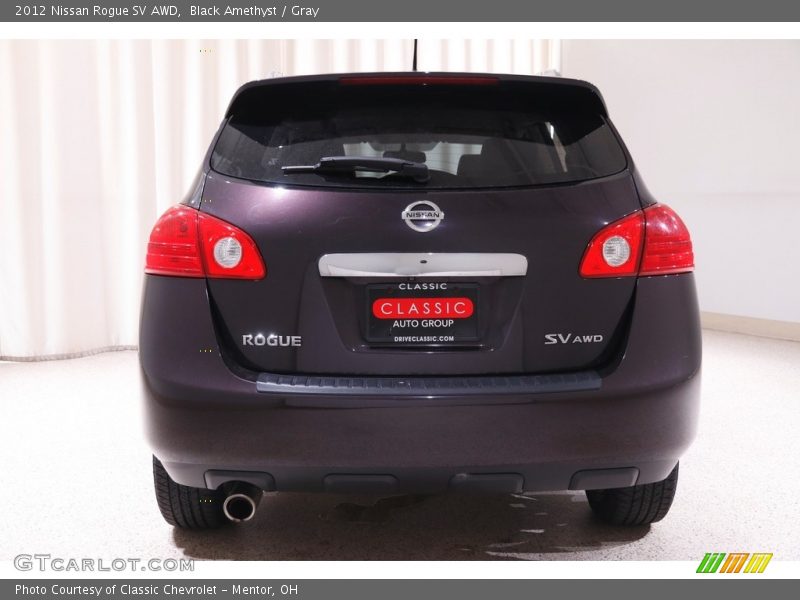 Black Amethyst / Gray 2012 Nissan Rogue SV AWD