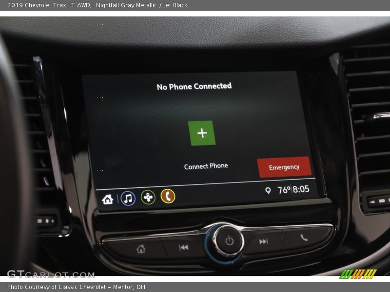 Nightfall Gray Metallic / Jet Black 2019 Chevrolet Trax LT AWD