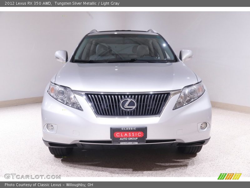 Tungsten Silver Metallic / Light Gray 2012 Lexus RX 350 AWD
